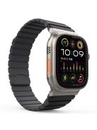 Silicone Band for Apple Watch 10 46mm / Ultra 2 / Ultra 49mm / 9 8 7 45mm / SE (2023) SE (2022) SE 6 5 4 44mm / 3 2 1 42mm Magnetic Strap - Black+Grey