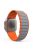 Silicone Band for Apple Watch 10 46mm / Ultra 2 / Ultra 49mm / 9 8 7 45mm / SE (2023) SE (2022) SE 6 5 4 44mm / 3 2 1 42mm Magnetic Strap - Grey+Orange