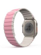 Silicone Band for Apple Watch 10 46mm / Ultra 2 / Ultra 49mm / 9 8 7 45mm / SE (2023) SE (2022) SE 6 5 4 44mm / 3 2 1 42mm Magnetic Strap - Pink