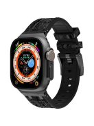 Silicone Band for Apple Watch Series 10 46mm / Ultra 2 Ultra 49mm / Series 9 8 7 45mm / SE (2023) SE (2022) SE 6 5 4 44mm / 3 2 1 42mm - Black+Black