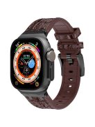 Silicone Band for Apple Watch Series 10 46mm / Ultra 2 Ultra 49mm / Series 9 8 7 45mm / SE (2023) SE (2022) SE 6 5 4 44mm / 3 2 1 42mm - Black+Dark Brown