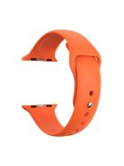 Silicone Band for Apple Watch Ultra 49mm Adjustable Watch Strap Replacement with Hexagonal Stud - Orange