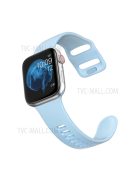 Silicone Smart Watch Band Adjustable Wrist Strap for Apple Watch Ultra 49mm / Ultra 2 49mm / Series 9 45mm / SE (2023) 44mm / Series 8 45mm / 7 45mm / Watch Series 6 / 5 / 4 / SE 44mm / SE (2022) 44mm / Watch Series 3 / 2 / 1 42mm - Blue