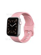 Silicone Smart Watch Band Adjustable Wrist Strap for Apple Watch Ultra 49mm / Ultra 2 49mm / Series 9 45mm / SE (2023) 44mm / Series 8 45mm / 7 45mm / Watch Series 6 / 5 / 4 / SE 44mm / SE (2022) 44mm / Watch Series 3 / 2 / 1 42mm - Pink