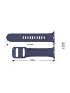 Silicone Smart Watch Replacement Strap for Apple Watch Series 10 42mm / 9 8 7 41mm / SE (2023) SE (2022) SE 6 5 4 40mm / 3 2 1 38mm - Dark Blue