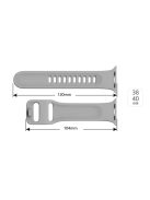 Silicone Smart Watch Replacement Strap for Apple Watch Series 10 42mm / 9 8 7 41mm / SE (2023) SE (2022) SE 6 5 4 40mm / 3 2 1 38mm - Grey