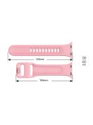 Silicone Smart Watch Replacement Strap for Apple Watch Series 10 42mm / 9 8 7 41mm / SE (2023) SE (2022) SE 6 5 4 40mm / 3 2 1 38mm - Pink