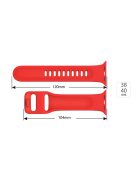 Silicone Smart Watch Replacement Strap for Apple Watch Series 10 42mm / 9 8 7 41mm / SE (2023) SE (2022) SE 6 5 4 40mm / 3 2 1 38mm - Red