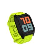 Silicone Smart Watch Strap + Protection Watch Case Universal for Apple Watch Series 6 SE / SE (2022) 5 4 44mm - Green / Black