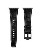 Silicone Strap for Apple Watch Series 10 42mm  /  9 8 7 41mm  /  SE (2023) SE (2022) SE 6 5 4 40mm  /  3 2 1 38mm - Black+White+Black