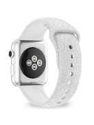 Silicone Strap for Apple Watch Series 10 42mm  /  9 8 7 41mm  /  SE (2023) SE (2022) SE 6 5 4 40mm  /  3 2 1 38mm - Rose White