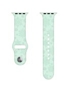 Silicone Strap for Apple Watch Series 10 42mm  /  9 8 7 41mm  /  SE (2023) SE (2022) SE 6 5 4 40mm  /  3 2 1 38mm - Snowflake Light Green