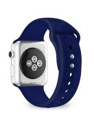 Silicone Strap for Apple Watch Series 10 42mm  /  9 8 7 41mm  /  SE (2023) SE (2022) SE 6 5 4 40mm  /  3 2 1 38mm - Sunflower Dark Blue