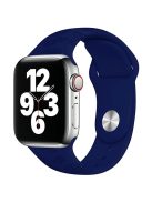 Silicone Strap for Apple Watch Series 10 42mm  /  9 8 7 41mm  /  SE (2023) SE (2022) SE 6 5 4 40mm  /  3 2 1 38mm - Sunflower Dark Blue