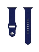 Silicone Strap for Apple Watch Series 10 42mm  /  9 8 7 41mm  /  SE (2023) SE (2022) SE 6 5 4 40mm  /  3 2 1 38mm - Sunflower Dark Blue