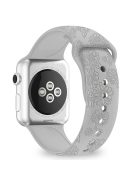 Silicone Strap for Apple Watch Series 10 42mm  /  9 8 7 41mm  /  SE (2023) SE (2022) SE 6 5 4 40mm  /  3 2 1 38mm - Sunflower Grey