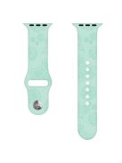 Silicone Strap for Apple Watch Series 10 42mm  /  9 8 7 41mm  /  SE (2023) SE (2022) SE 6 5 4 40mm  /  3 2 1 38mm - Sunflower Mint Green