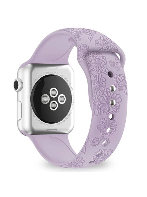 Silicone Strap for Apple Watch Series 10 42mm  /  9 8 7 41mm  /  SE (2023) SE (2022) SE 6 5 4 40mm  /  3 2 1 38mm - Sunflower Purple