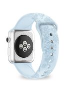 Silicone Strap for Apple Watch Series 10 42mm  /  9 8 7 41mm  /  SE (2023) SE (2022) SE 6 5 4 40mm  /  3 2 1 38mm - Sunflower Sky Blue