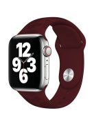 Silicone Strap for Apple Watch Series 10 42mm  /  9 8 7 41mm  /  SE (2023) SE (2022) SE 6 5 4 40mm  /  3 2 1 38mm - Sunflower Wine Red