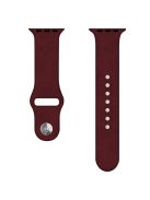 Silicone Strap for Apple Watch Series 10 42mm  /  9 8 7 41mm  /  SE (2023) SE (2022) SE 6 5 4 40mm  /  3 2 1 38mm - Sunflower Wine Red