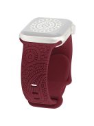 Silicone Strap for Apple Watch Series 10 42mm  /  9 8 7 41mm  /  SE (2023) SE (2022) SE 6 5 4 40mm  /  3 2 1 38mm - Wine Red