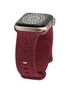 Silicone Strap for Apple Watch Series 10 42mm  /  9 8 7 41mm  /  SE (2023) SE (2022) SE 6 5 4 40mm  /  3 2 1 38mm - Wine Red