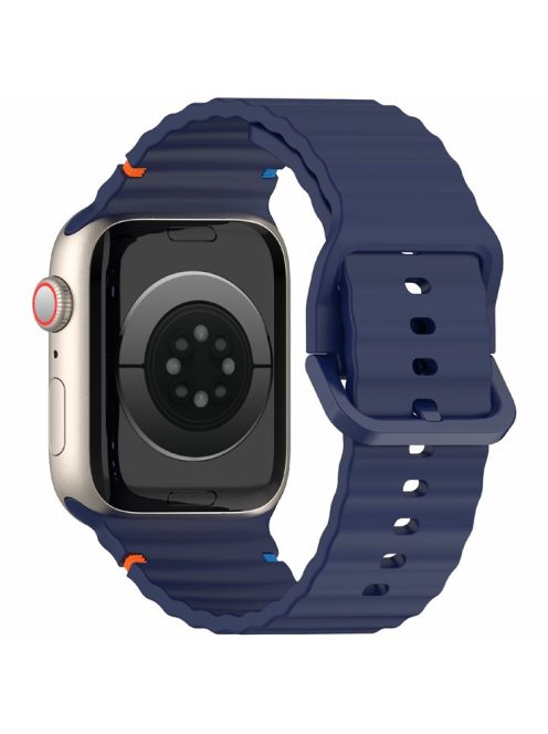 Silicone Strap for Apple Watch Series 10 42mm  /  Series 9 8 7 41mm  /  SE (2023) SE (2022) SE 6 5 4 40mm  /  3 2 1 38mm Band - Navy Blue