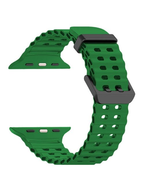 Silicone Strap for Apple Watch Series 10 46mm / Ultra 2 / Ultra 49mm / 9 8 7 45mm / SE (2023) SE (2022) SE 6 5 4 44mm / 3 2 1 42mm Ocean Band - Green