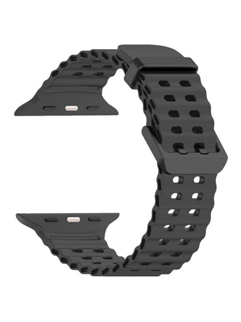 Silicone Strap for Apple Watch Series 10 46mm / Ultra 2 / Ultra 49mm / 9 8 7 45mm / SE (2023) SE (2022) SE 6 5 4 44mm / 3 2 1 42mm Ocean Band - Grey