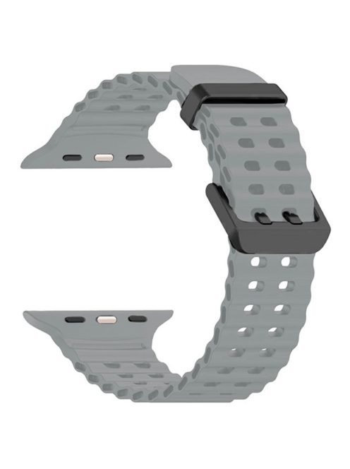 Silicone Strap for Apple Watch Series 10 46mm / Ultra 2 / Ultra 49mm / 9 8 7 45mm / SE (2023) SE (2022) SE 6 5 4 44mm / 3 2 1 42mm Ocean Band - Light Grey