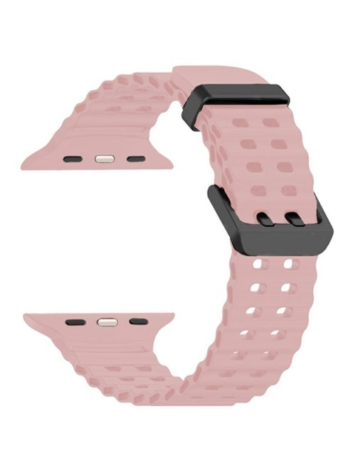 Silicone Strap for Apple Watch Series 10 46mm / Ultra 2 / Ultra 49mm / 9 8 7 45mm / SE (2023) SE (2022) SE 6 5 4 44mm / 3 2 1 42mm Ocean Band - Rose Pink