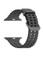 Silicone Strap for Apple Watch Series 10 46mm / Ultra 2 Ultra 49mm / Series 9 8 7 45mm / SE (2023) SE (2022) SE 6 5 4 44mm / 3 2 1 42mm - Black