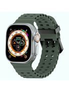 Silicone Strap for Apple Watch Series 10 46mm / Ultra 2 Ultra 49mm / Series 9 8 7 45mm / SE (2023) SE (2022) SE 6 5 4 44mm / 3 2 1 42mm - Blackish Green