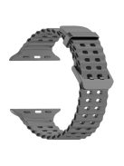 Silicone Strap for Apple Watch Series 10 46mm / Ultra 2 Ultra 49mm / Series 9 8 7 45mm / SE (2023) SE (2022) SE 6 5 4 44mm / 3 2 1 42mm - Dark Grey