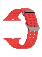 Silicone Strap for Apple Watch Series 10 46mm / Ultra 2 Ultra 49mm / Series 9 8 7 45mm / SE (2023) SE (2022) SE 6 5 4 44mm / 3 2 1 42mm - Red