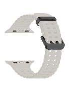 Silicone Strap for Apple Watch Series 10 46mm / Ultra 2 Ultra 49mm / Series 9 8 7 45mm / SE (2023) SE (2022) SE 6 5 4 44mm / 3 2 1 42mm - Starlight