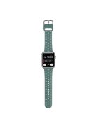 Silicone Watch Band for Apple Watch Series 10 46mm / Ultra 2 Ultra 49mm /  Series 9 8 7 45mm / 6 5 4 SE (2023) SE (2022) SE 44mm / 3 2 1 42mm , Hollow Replacement Strap - Green