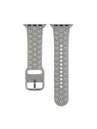 Silicone Watch Band for Apple Watch Series 10 46mm / Ultra 2 Ultra 49mm /  Series 9 8 7 45mm / 6 5 4 SE (2023) SE (2022) SE 44mm / 3 2 1 42mm , Hollow Replacement Strap - Grey