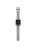 Silicone Watch Band for Apple Watch Series 10 46mm / Ultra 2 Ultra 49mm /  Series 9 8 7 45mm / 6 5 4 SE (2023) SE (2022) SE 44mm / 3 2 1 42mm , Hollow Replacement Strap - Grey