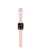 Silicone Watch Band for Apple Watch Series 10 46mm / Ultra 2 Ultra 49mm /  Series 9 8 7 45mm / 6 5 4 SE (2023) SE (2022) SE 44mm / 3 2 1 42mm , Hollow Replacement Strap - Light Pink