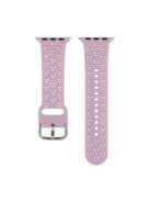 Silicone Watch Band for Apple Watch Series 10 46mm / Ultra 2 Ultra 49mm /  Series 9 8 7 45mm / 6 5 4 SE (2023) SE (2022) SE 44mm / 3 2 1 42mm , Hollow Replacement Strap - Light Purple