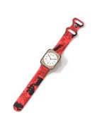 Silicone Watch Bands for Apple Watch Series 10 42mm / 9 8 7 41mm / SE (2023) SE (2022) SE 6 5 4 40mm / 3 2 1 38mm Camouflage Waterproof Watch Bracelet - Red