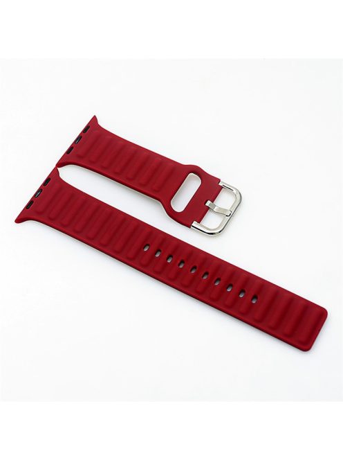 Silicone Watch Strap for Apple Watch Series 10 42mm / 9 8 7 41mm / 6 5 4 SE SE (2022) SE (2023) 40mm / 3 2 1 38mm - Red