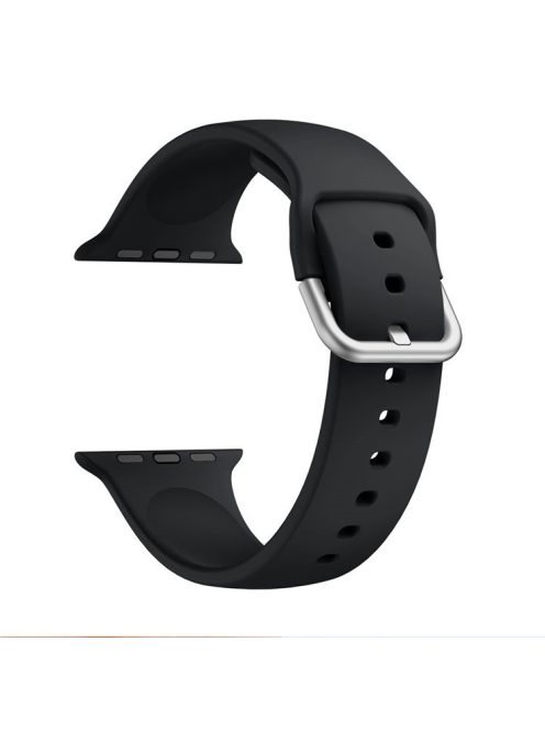 Silicone Watch Strap for Apple Watch Series 10 42mm / 9 8 7 41mm / SE (2023) SE (2022) SE 6 5 4 40mm / 3 2 1 38mm - Black