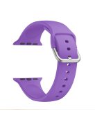 Silicone Watch Strap for Apple Watch Series 10 42mm / 9 8 7 41mm / SE (2023) SE (2022) SE 6 5 4 40mm / 3 2 1 38mm - Dark Purple