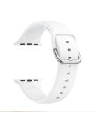 Silicone Watch Strap for Apple Watch Series 10 42mm / 9 8 7 41mm / SE (2023) SE (2022) SE 6 5 4 40mm / 3 2 1 38mm - White