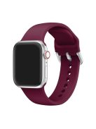 Silicone Watch Strap for Apple Watch Series 10 42mm / 9 8 7 41mm / SE (2023) SE (2022) SE 6 5 4 40mm / 3 2 1 38mm - Wine Red