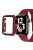 Silicone Watch Strap with PC Frame+Tempered Glass Screen Protector Anti-scratch Replacement for Apple Watch Series 7 45mm - Wine Red