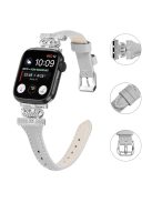 Silver Buckle Band for Apple Watch Series 10 42mm / 9 8 7 41mm / SE (2023) SE (2022) SE 6 5 4 40mm / 3 2 1 38mm Replace Strap - Grey